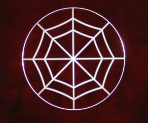 Sprossenmodell in Form eines Spinnennetzes